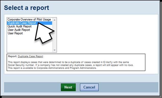 REPORTS PROCESS OVERVIEW Select View Reports from Reports. Select the report you want to create from the options available. A description of the report is provided on the Select a report screen.