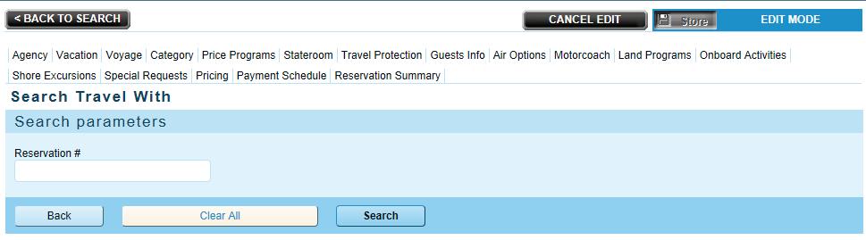 Now select a Travel With Type Cabin always should be selected, any other