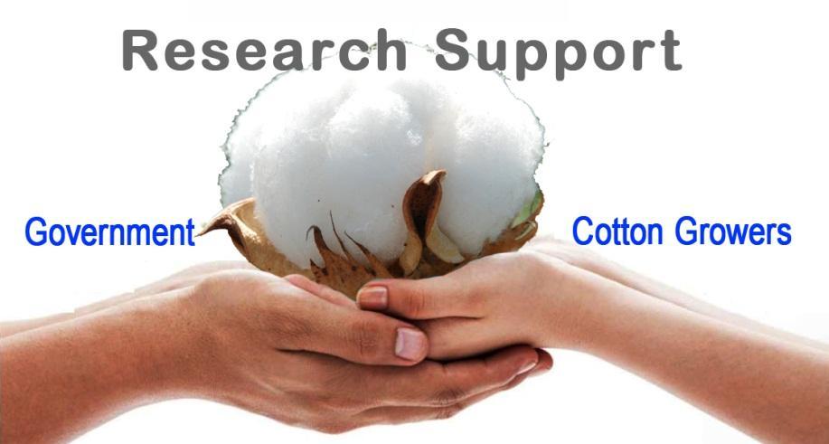 Australia best R & D R&D program support by cotton growers by paying levy of $2.25 per bale they produce and equally matched by the Australian Government.