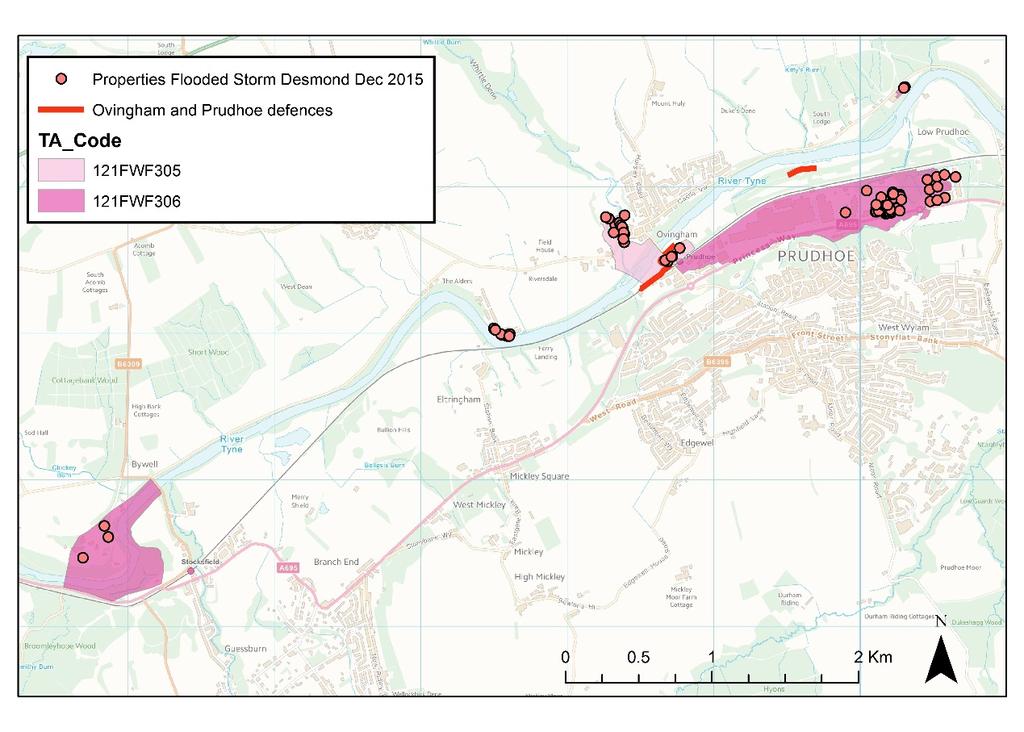 Review flood warning areas against new flood outlines to ensure risk to properties is split appropriately. Consider properties flooded in December 2015 to ensure polygons are appropriate.