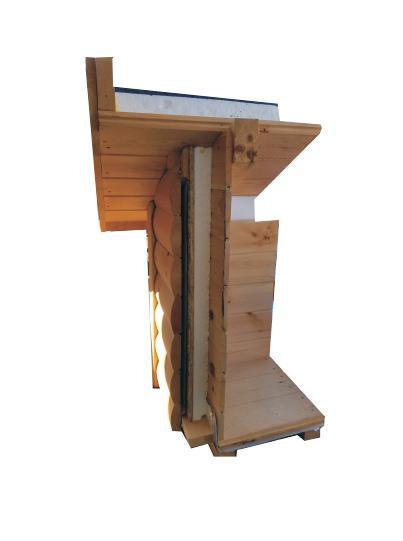 All cabins feature: White pine 3x4 post and beams 4 on center White