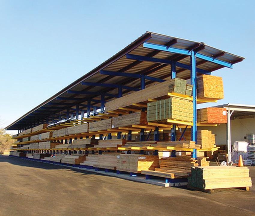 Lumberyard Cantilever Racking No matter your yard plan, Cogan cantilever racks are the most efficient way to store lumber, sawn wood, and engineered wood products.