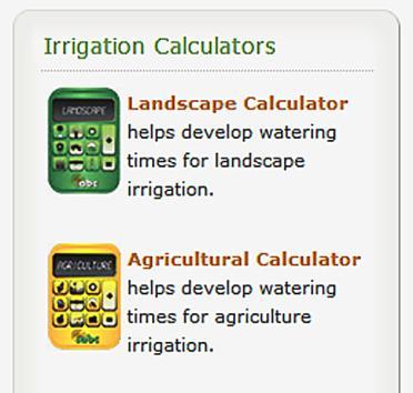 To begin using the irrigation calculator, open the website www.irrigationbc.
