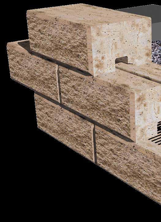 the components of T-block system The T-BLOCK Retaining Wall System features a modular precast concrete block facing unit, a polymeric T-CLIP connector