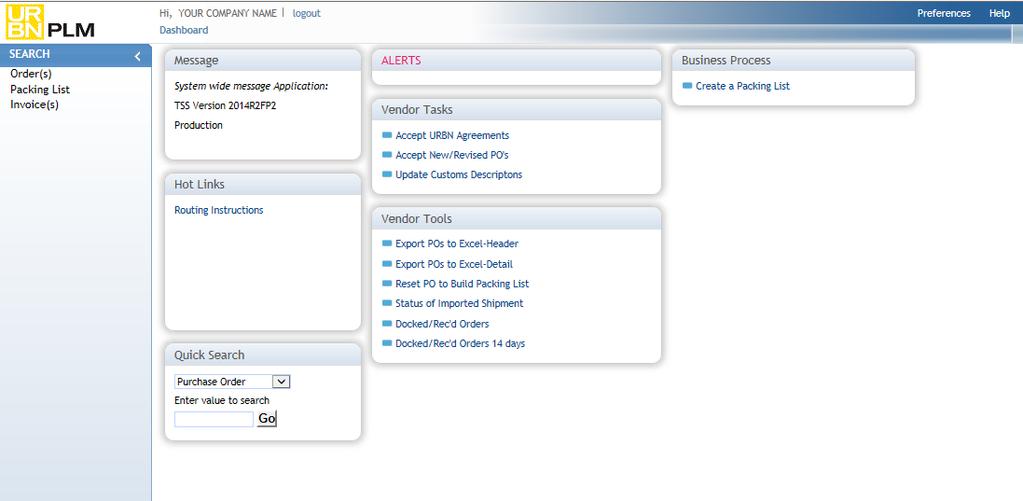 Vendor Tasks & Vendor Tools The Vendor Tasks area on your dashboard will allow you to monitor