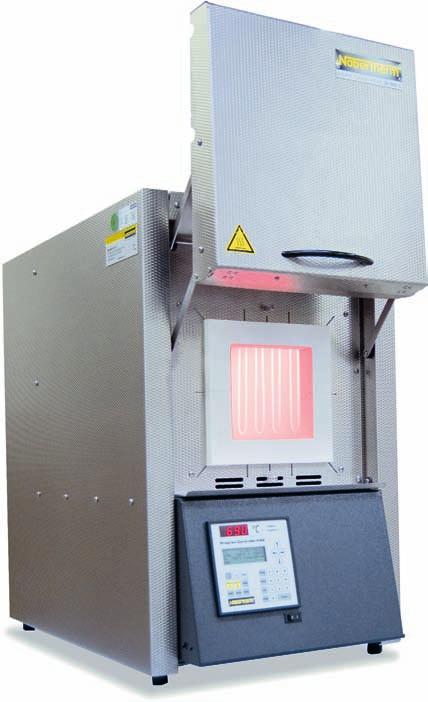 The open molybdenum-discilicide heating elements and the large volume of the furnace chamber provide for short process cycles and high throughput. The zirconia units are positioned in ceramic saggars.