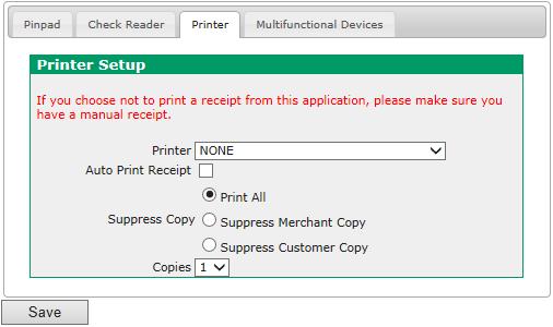Configure Receipt Printer and Automatic Receipt Printing Note: The default browser in Windows 10 is Microsoft Edge.