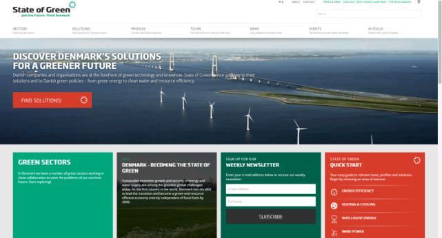 Website Visitors One-point -entry to Denmark s green solutions