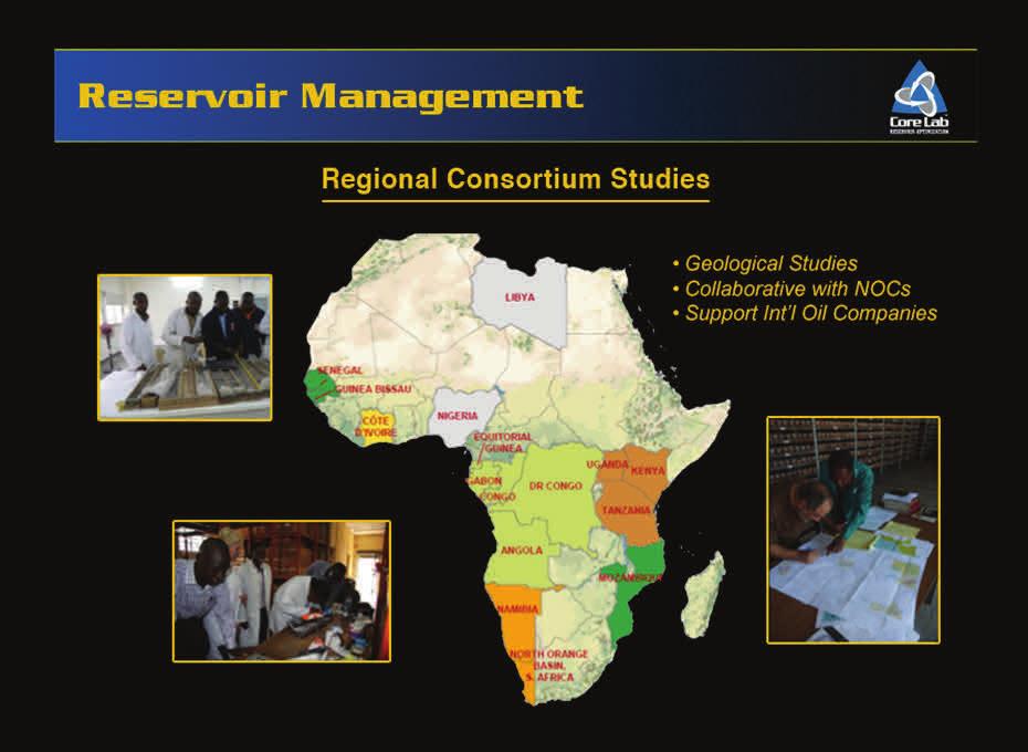 Slide 28 Reservoir Management Internationally, Reservoir Management continued to focus on West and East Africa development projects.