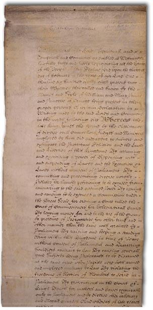 The Bill of Rights 1689 defined basic freedoms It is an English Act of Parliament It is a predecessor of the United