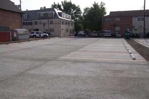 Porous asphalt and concrete mixes are similar to their impervious counterparts, but do not include the finer grade particles.