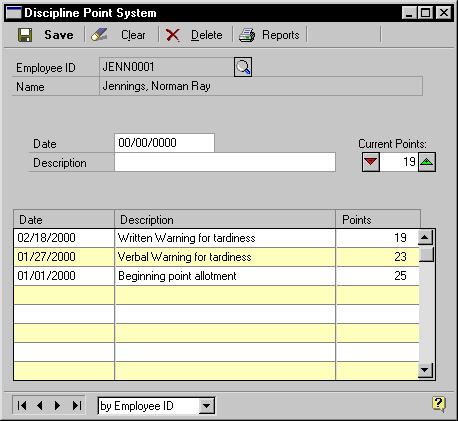 PART 7 EMPLOYEE PERFORMANCE Closing or deleting an employee discipline record Use the Discipline Entry window to close or delete a discipline record.
