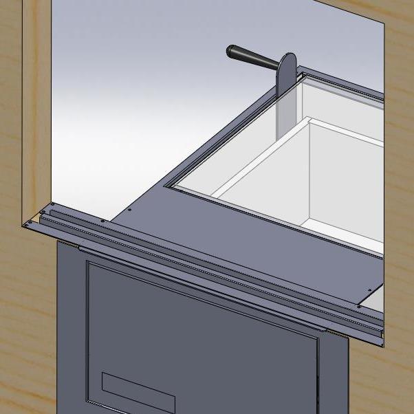 Installation Guide I. Remove the Glass Retaining Brackets and fasten the Mounting Plates to the framing of the cut-out according to the holes in the plates (Figure 15).