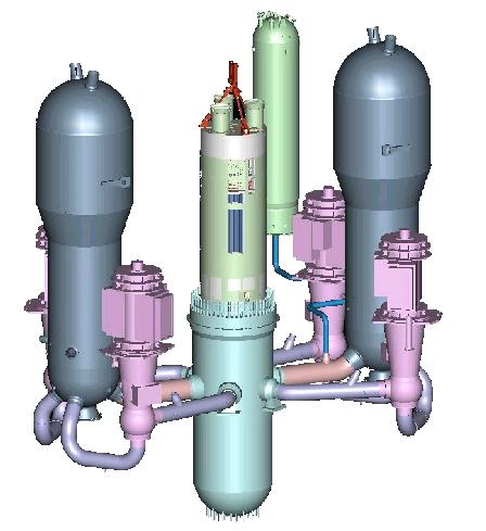 Improved Thermal Margin Reactor Coolant System Thermal Power: 4,000 MW Designed with increased thermal margin Integrated Head Assembly Pressurizer Large