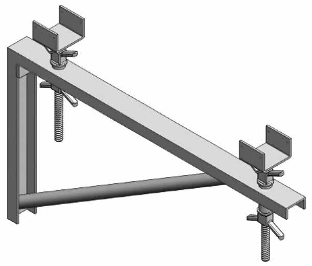 Bridge Brackets C49W Bridge Bracket The type C49 W bracket are engineered for west coast bridge construction. Screw jacks extend up to 6 from a steel support frame-stable to resist movement.