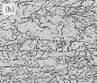 Table 3 shows the results of a tensile test and harpy Photo 1 Examples of microstructure of extremely-low carbon bainitic steel (a) YS 485 MPa (b) YS 535 MPa the microstructure in Photo 1 (b),