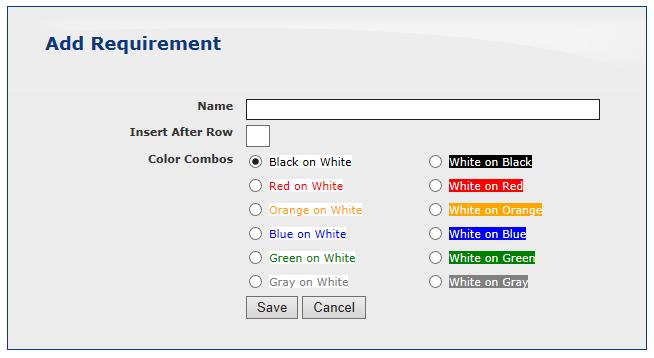 These requirement rows are used in conjunction with the Coverage Watches that are covered in the next section to ensure you have adequate staffing at