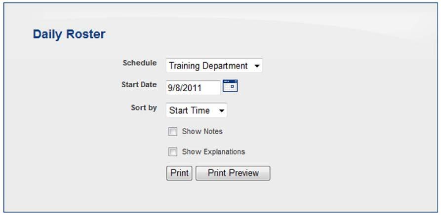 Reports The Advanced Scheduling system has some reports built into it that are useful for monitoring employees and posting schedules. All reports can be saved to excel.