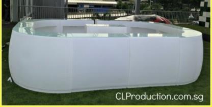 cm Modular bar counter with storage underneath Inventory: 7 LBC-06: LED STRAIGHT