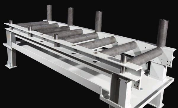 Roller Conveyors for Material Infeed and Outfeed Side up to 3000 kg/m.