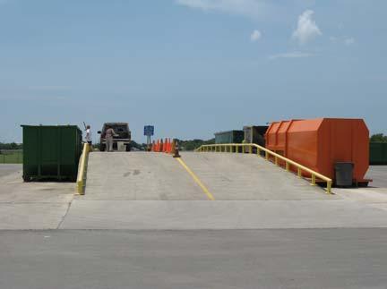 The recycling center also includes an area for the disposal of