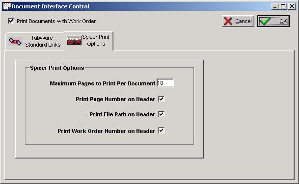 WO Enhancements - Printing WO Documents This window in Setup allows