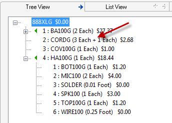 ETO from WilloWare Incorporated for Dynamics GP 26 Tree View The Tree View provides a way to view the complete, exploded BOM for the Estimate.