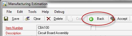 To add/edit components in the BOM click the Add/Edit Components expansion button (blue arrow). See Section Add/Edit Components. The Per Piece quantity and Fixed quantity are displayed for each line.