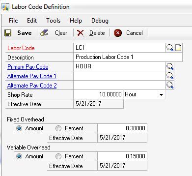 ETO from WilloWare Incorporated for Dynamics GP 30 Costing The Costing tab calculates the estimated cost to manufacture the item given the BOM, at each of the Estimation Quantities.