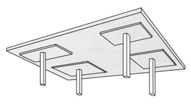Concrete Structural Systems Flat Plate A flat plate is a slab floor system in which the slab of uniform thickness is supported directly on columns.
