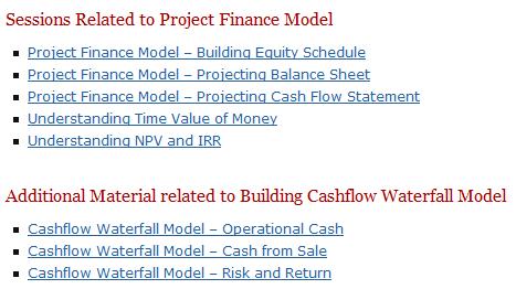 Study Session: Week IX 1. Integrated Project Finance Model 1. Building Equity Schedule 2. Building Balance Sheet 3.