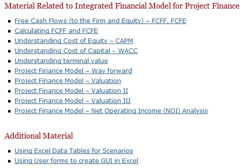 Study Session: Week X 1. Integrated Project Finance Model 1. Building Free Cash 2. Building Valuation and Returns 3.