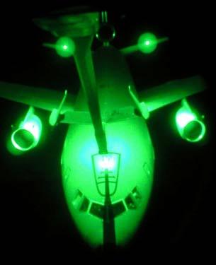 Program Support Mission Success 13 Jan 03 Air Force Line Reports OPERATION ENDURING FREEDOM -- A KC-10 Extender casts an eerie glow through night vision goggles while taking on fuel from a second