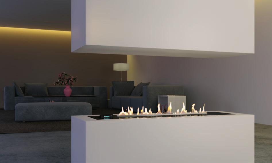 decoflame made to measure fires with e-ribbon Fire General design features An alternative to the made to measure built-in bioethanol fireplaces with standard