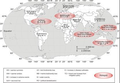 Geographic Distribution of Major Climate Change Impacts
