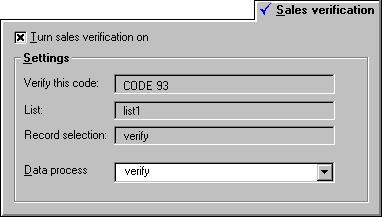 Sales Verification Tab A sales verification job is an outbound (target) job used to verify a sale or commitment that a customer made during a different (source) job.