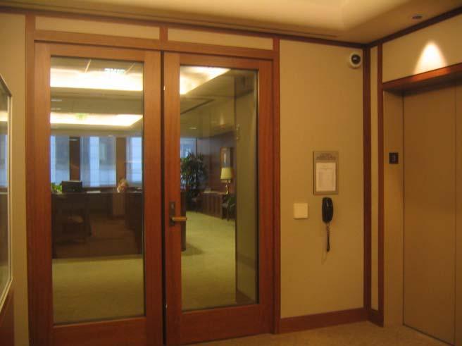 This private office is protected by fire and ballistic rated SuperLite II-XL in GPX Framing.