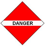 - 9 - The display of a DANGER placard is not mandatory, but it is permitted to be displayed on a large means of containment instead of any other placard if the large means of containment contains two