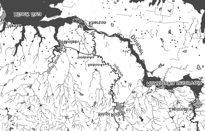 Water quality modelling for the Kakhovka Reservoir 947 Figure 1. The map of the Kakhovka Reservoir and Lower Dnieper. 2.