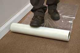 protective films Carpet Protection: Presto Tape s clear Carpet Protection Film is a temporary, yet extremely effective way to protect carpets from tracked in dirt, paint spills, dust,