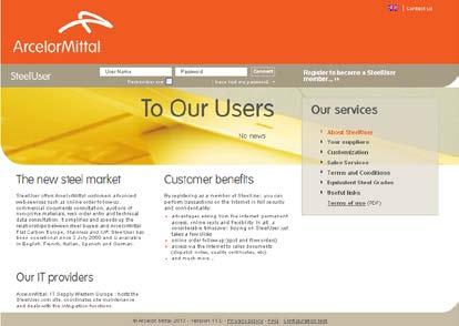 com portal for order follow-up, alerts, documents, certificates, customer service