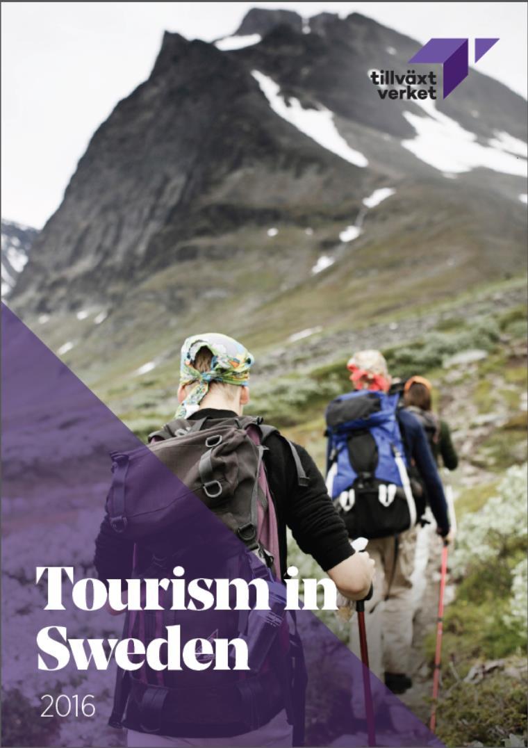It mainly focuses on the TSA data but also includes accommodations statistics, results from the Swedish Travel Survey and other surveys and statistics covering the tourism