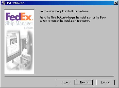 2 Click Install FedEx Ship Manager Software Now.