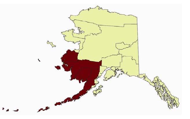 Figure 5-3: Southwest Region of Alaska The State of Alaska population growth forecast presents three scenarios identified as high growth, medium growth and low growth (Figure 5-4).