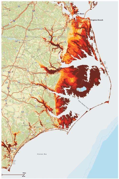 Coastal protection SLOSH model being used for coastal NPS units systemwide o Model storm surge with and without Cape Lookout present under varying storm intensities and sea level rise scenarios o