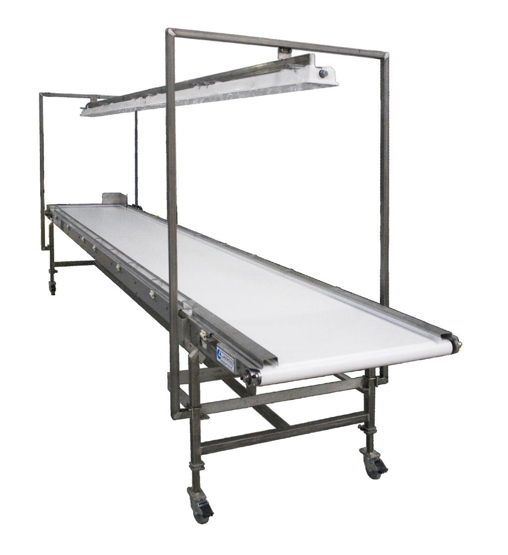 FLAT INSPECTION CONVEYORS INSPECTION CONVEYORS A SIMPLE FLAT SORTING CONVEYOR FOR YOUR FRESH LINE Product is fed onto the conveyor belt where grading personnel stand along each side and visually