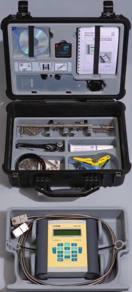 Compact, competent...... and complete The complete measuring system and the required accessories fit into a sturdy protective transport case.