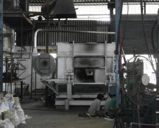 For higher quantities of melting from 500 kg/hr to 4 tonne/hr (tph), skalner furnaces are preferred. Scrap aluminium can also be melted in skalner furnaces.