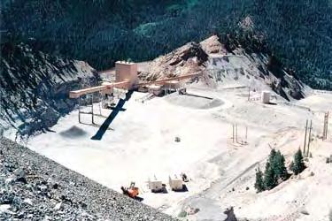 An opening was driven 6,600 feet at a 10 slope from the mill area to a location beneath the ore