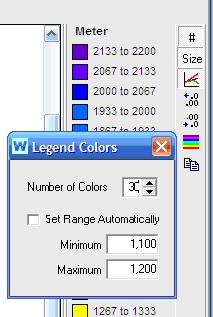 If you would like to focus on a smaller range, you can set the range yourself manually. You may also change the number of colors used.